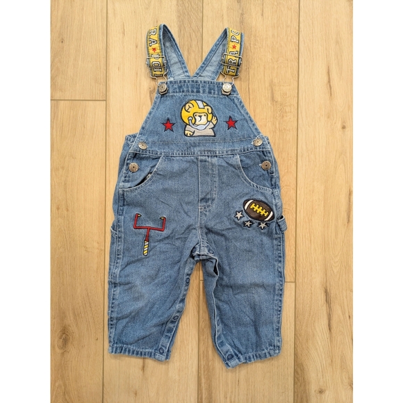 Vintage Football Embroidered Overalls - Picture 1 of 4